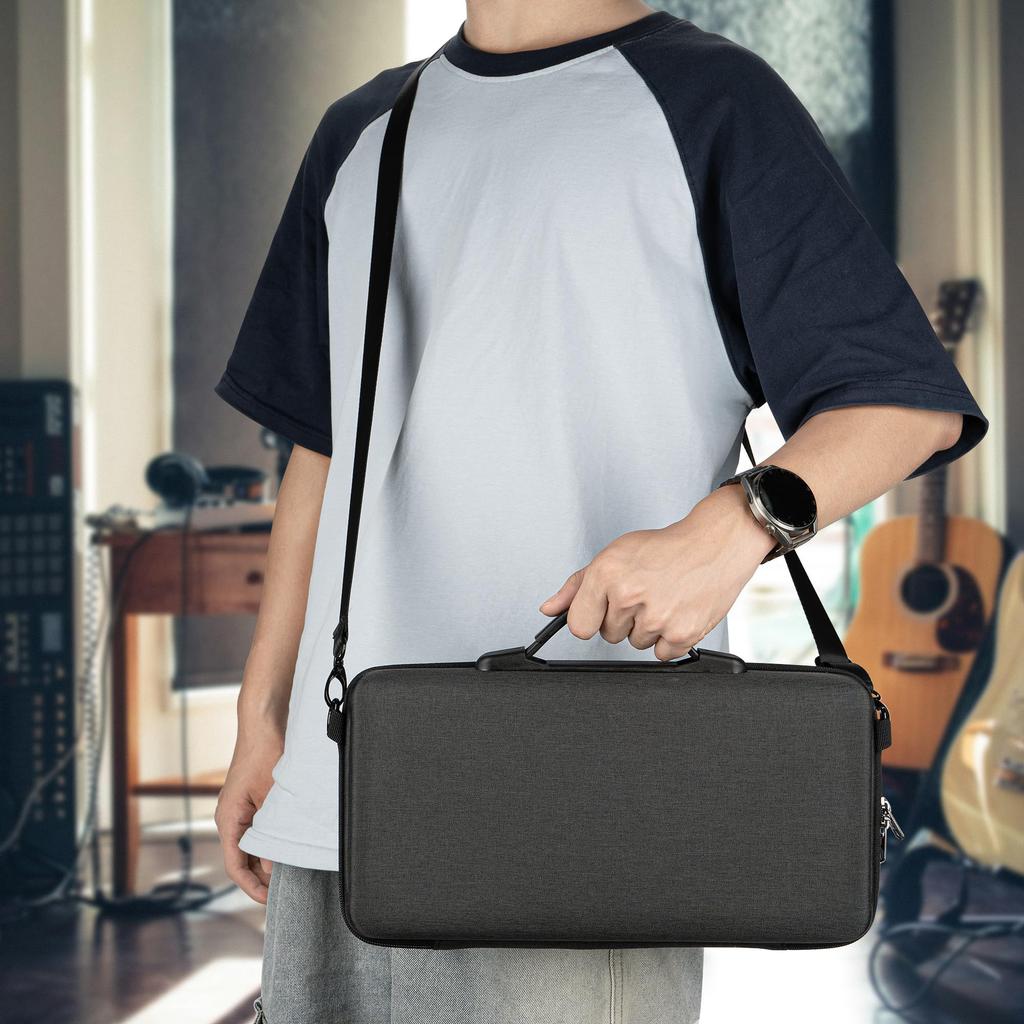 Geekria Audio Interface Carrying Case Compatible with Osee GoStream Deck EVA Hardshell Portable Travel Bag Deck/GoStream Pro/GoStream Duet, (Dark