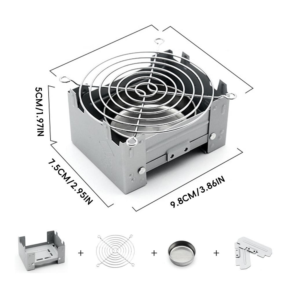 

Уличная складная спиртовая горелка, портативная ветрозащитная горелка для твердого спирта, набор для кемпинга