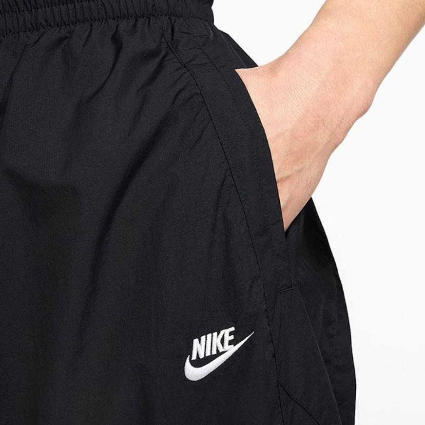 Nike Logo Loose Fit Elastic Cuff Knitted Sports Pants Men bottoms Black HQ6115-010