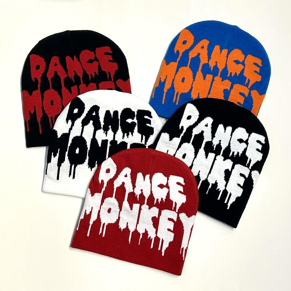 

Y2k Вязаная шапка Шляпа с буквенным принтом Холодная шапка Подарочная кепка в стиле хип-хоп Открытый