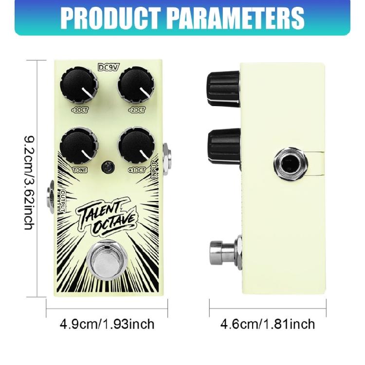 Octave Electric Guitar Effect Pedal With Shockproof Design Metal Shell Pedal Effects Guitar Replacement Parts Enduring
