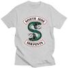 Custom Male Riverdale South Side Serpent Snake T Shirt Short Sleeve Cotton T-shirt Leisure Tee Loose Fit Clothing
