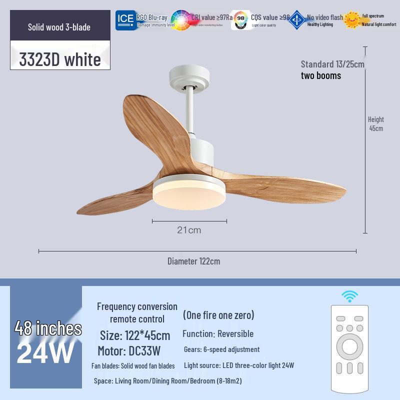 

Скандинавский минималистичный потолочный вентилятор с подсветкой для спальни, столовой и гостиной - Современная встроенная люстра.