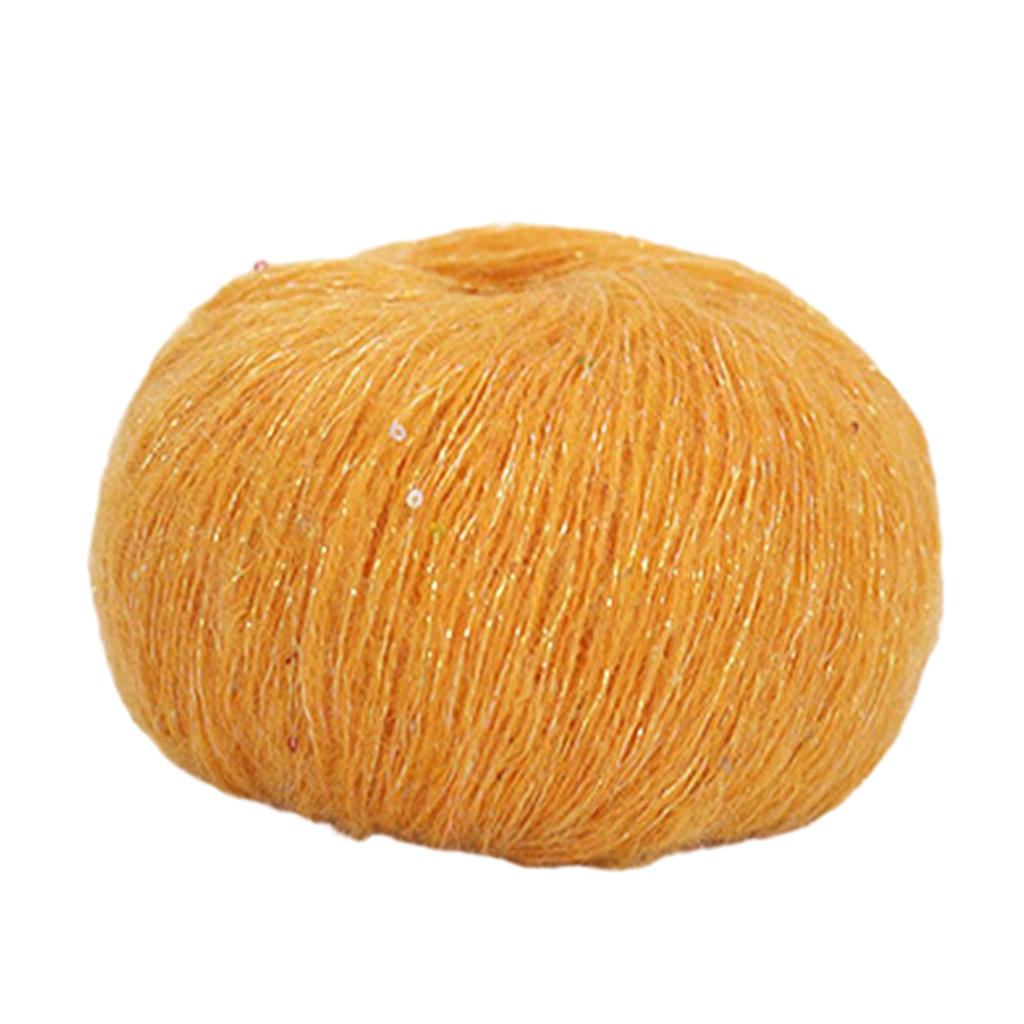 Sequined Crochet Yarn Knitting Mohair Yarn for DIY Hats Sweater Scarf Handcrafts Colorful Yarn for Crocheting Knitting