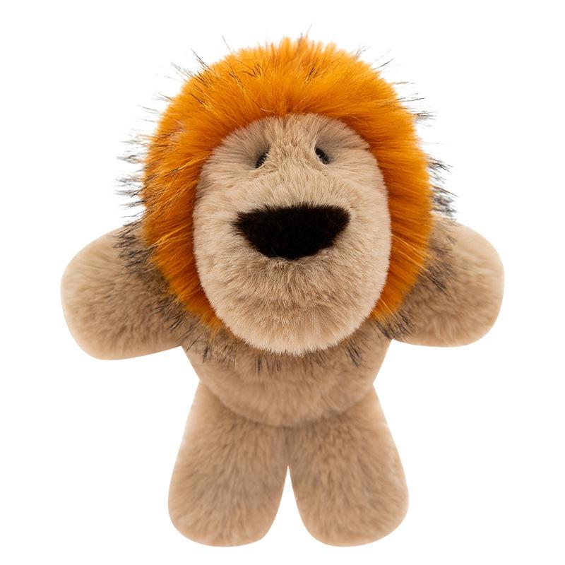 Simulation Domineering Lion King Plush Toy Funny Cute Lion Shape Can Be Hung Bag Doll Keychain Doll