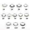 316L Stainless Steel Zircon Flower Web Nose Ring Stud.
