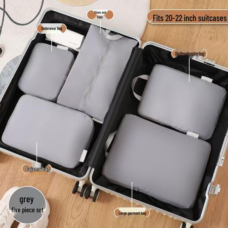 Portable Six-Piece Travel Storage Set: Large Capacity Suitcase Organizer