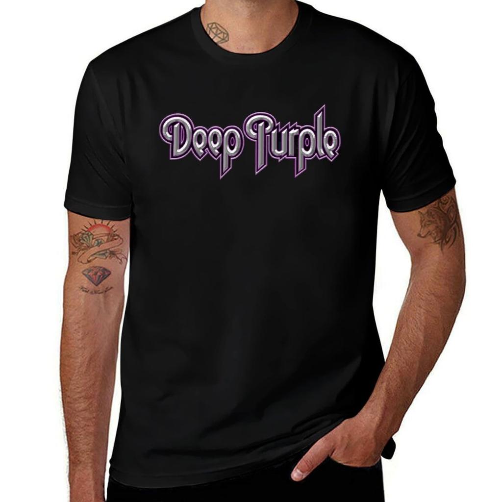 T-shirt Symbole Texte Violet Foncé Haute Élasticité T-shirt de Sport