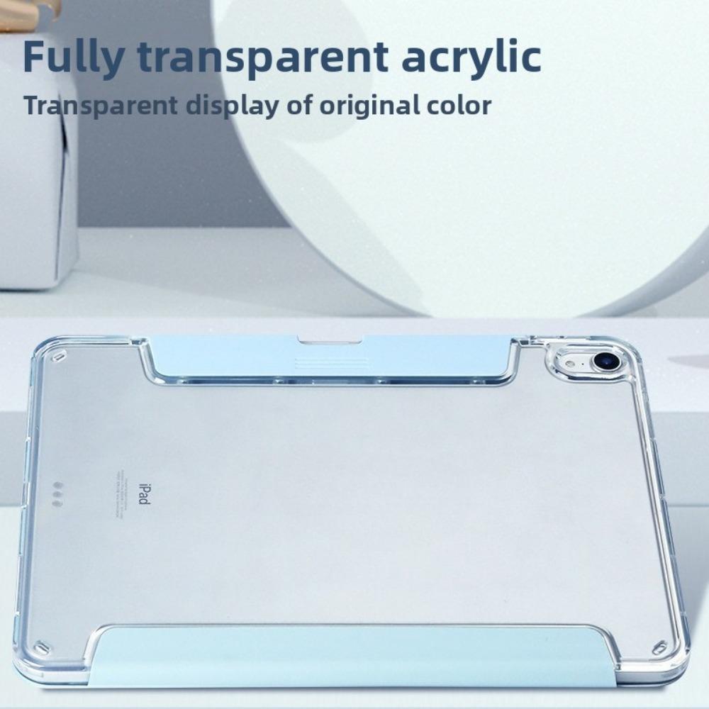 For iPad Air Protective Case with Drawer 4567 Versatile 3+Y Fold for Pro 11 Transparent 13 10 10.2 Inch