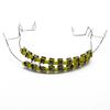 1Pair Colorful Brackets Dental Fake Braces With Hook Temporary Tooth Decoration With Metal Wires Bracket Ligature Tie