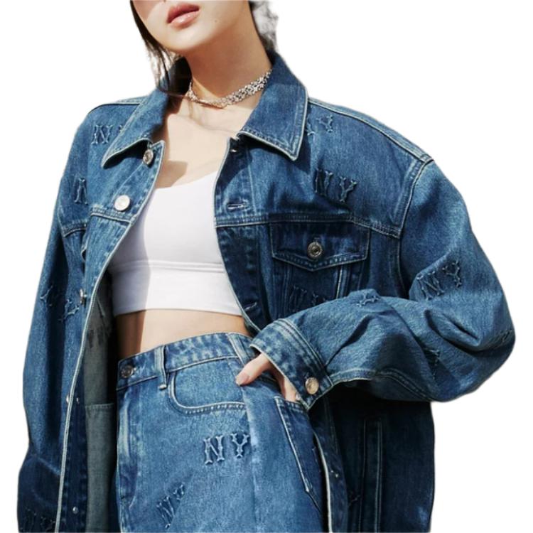 MLB New York Yankees Denim Jacket Unisex Blue 3ADKM0341-50INS
