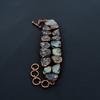 Labradorite Handmade Gemstone Bracelet, Copper Electroformed Bracelet Antique Jewelry, Adjustable Bracelet Engagement Gift