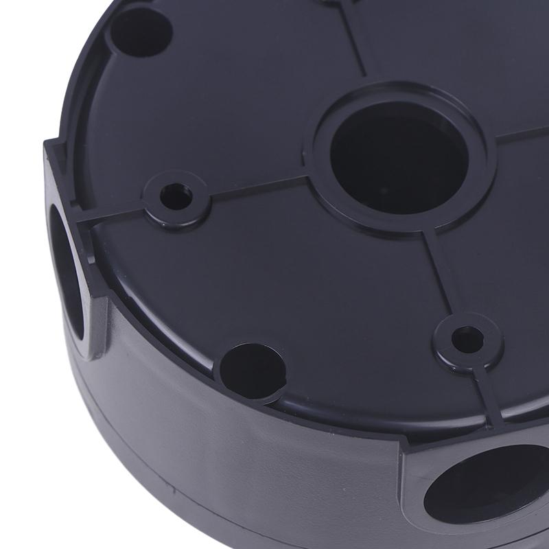 Black Cctv Camera Bracket Junction Box Cable Deep Base Camera Mount Bracket Round Bracket For Dome Cameras