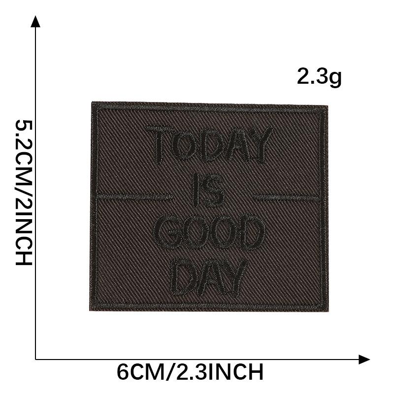 Embroidery Mark English Letter Embroidery Sticker, Cloth Label Sticker DIY Down Jacket Patch Sticker