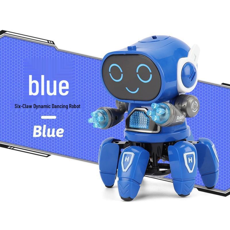 

Танцующий робот-игрушка осьминог с шестью лапами со светом и музыкой для детей