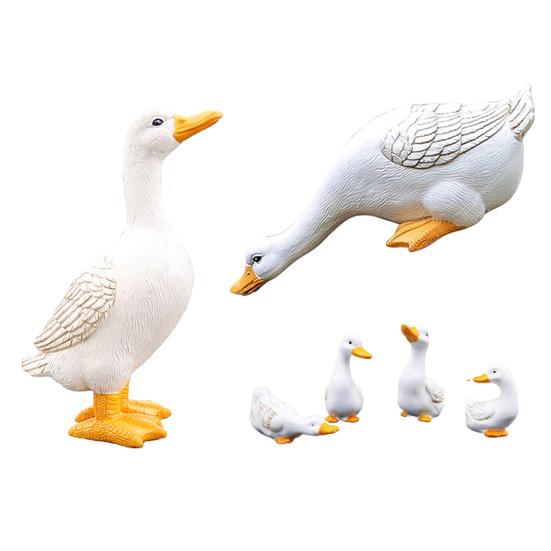 Statuie de rață Simulare înaltă Toate se potrivesc cu rășină Artă Artizanat Apă potabilă Model de rață Accesorii de grădină