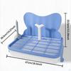 Dog Toilet Indoor Potty Tray Fast Cleaning Sturdy Non Slip Grille with Urinary Column for Small and