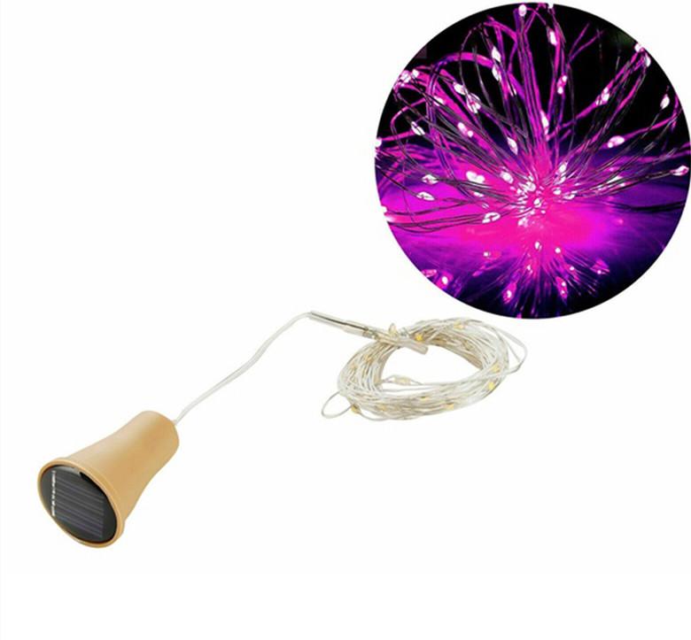 Outdoor Solar LED Wine Bottle Cork String Lights Holiday Decoration Portable Bar Fairy Lights Christmas Copper Wire String Light