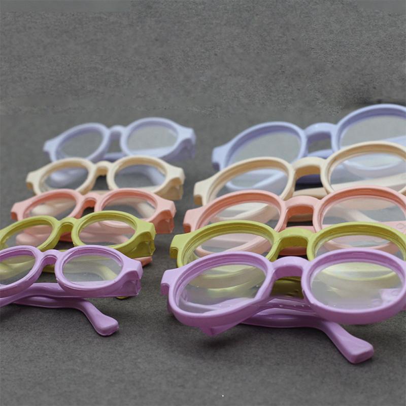 1Pcs Glasses For Mini Cotton Dolls Plastic Glasses Plush Doll Sunglasses Decoration Candy Colored Glasses Doll Accessories