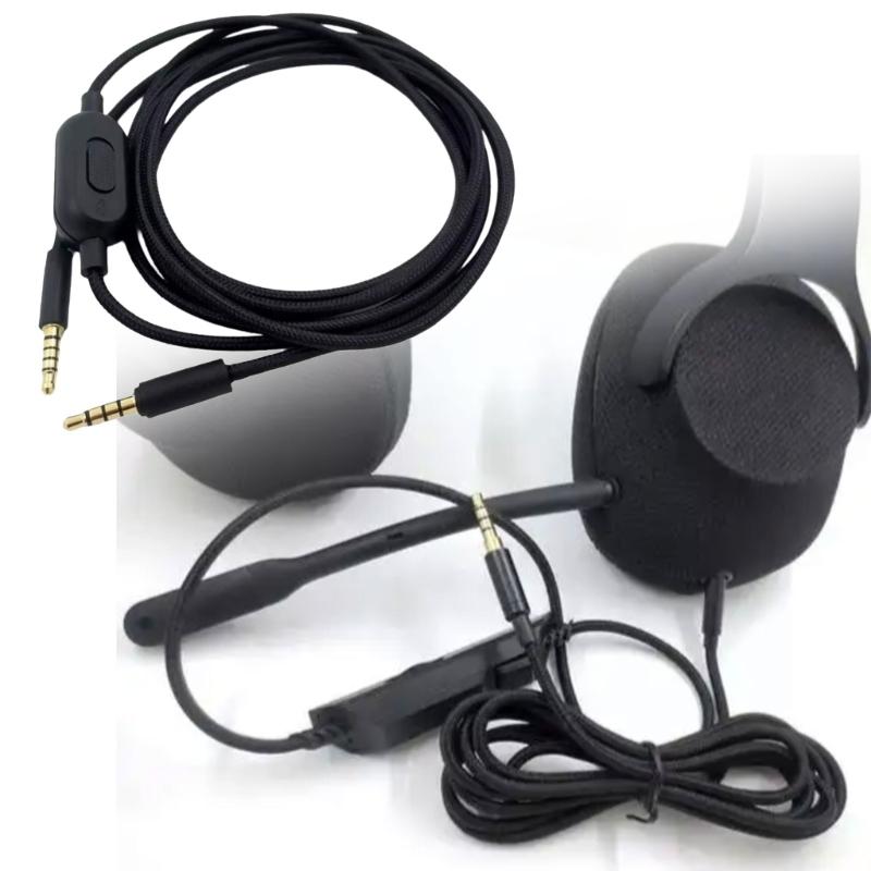 Replacement Nylons Braideds Gaming Headsets Sound Cable for GProX G433 G233 with Inline Controls