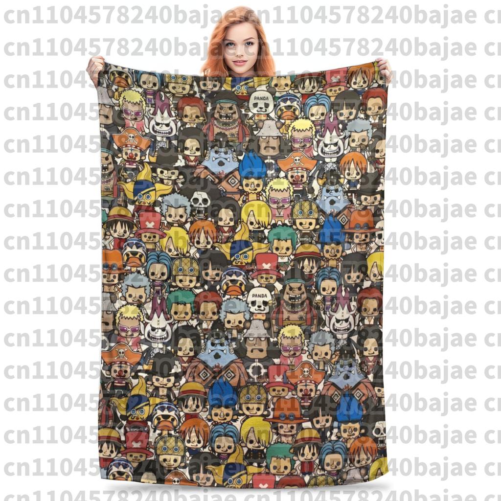 Luffy one piece Throw Blanket for Couch Fuzzy Soft Plush Blanket 50x60 Inches Multi-size Bedspread for All Seasons
