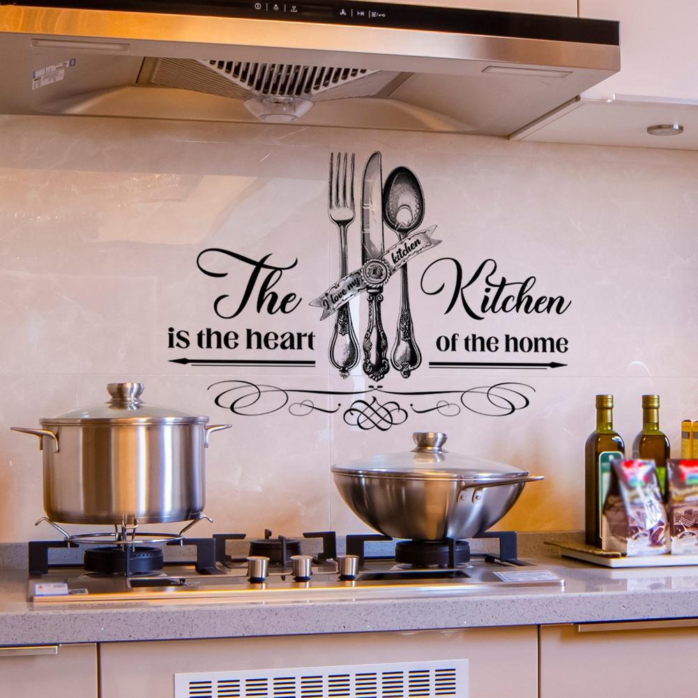 Kitchen Wall Sticker Fork Wall Decal Peel-and-Stick