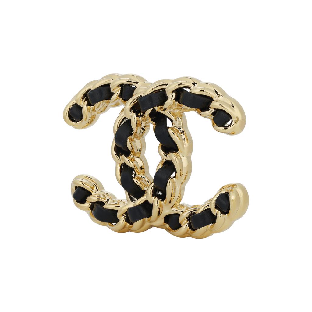 Chanel 24K  Pattern Decoration Brooch Women accessories Black ABD838B17149NZ521