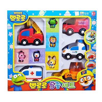 Pororo 5-piece Moving Toy Set, Mixed Colors, Korean Popular Toys