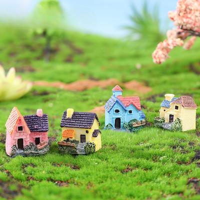 Micro-landscape Rural VillasSmall Houses House Decoration Accessories Moss and Succulent Landscaping Small Ornaments