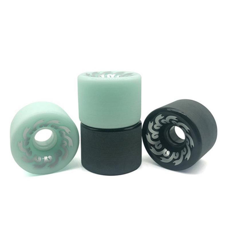 Classy-4Pcs Skateboard Accessories Double Warping 70X51mm 82A Sliding Plate Grinding Wheel Long Board Wheels