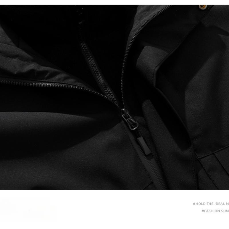 Winter Thickened Three-in-One Couple's Windbreaker Sports Jacket Three-Proof Detachable Outdoor American Workwear Jacket for Men