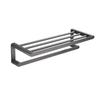 Gunmetal Grey Drill-Free Single Towel Bar