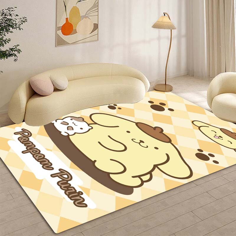 New Pom Pom Purin Cartoon Carpet for Bedroom, Living Room, Home, Sofa Decoration, Children's Play Decoration, Floor Mat Gift