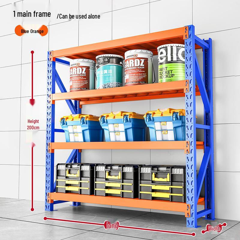 Iron Storage Rack: Heavy/Light/Medium Duty Metal Shelving for Industrial Warehouses