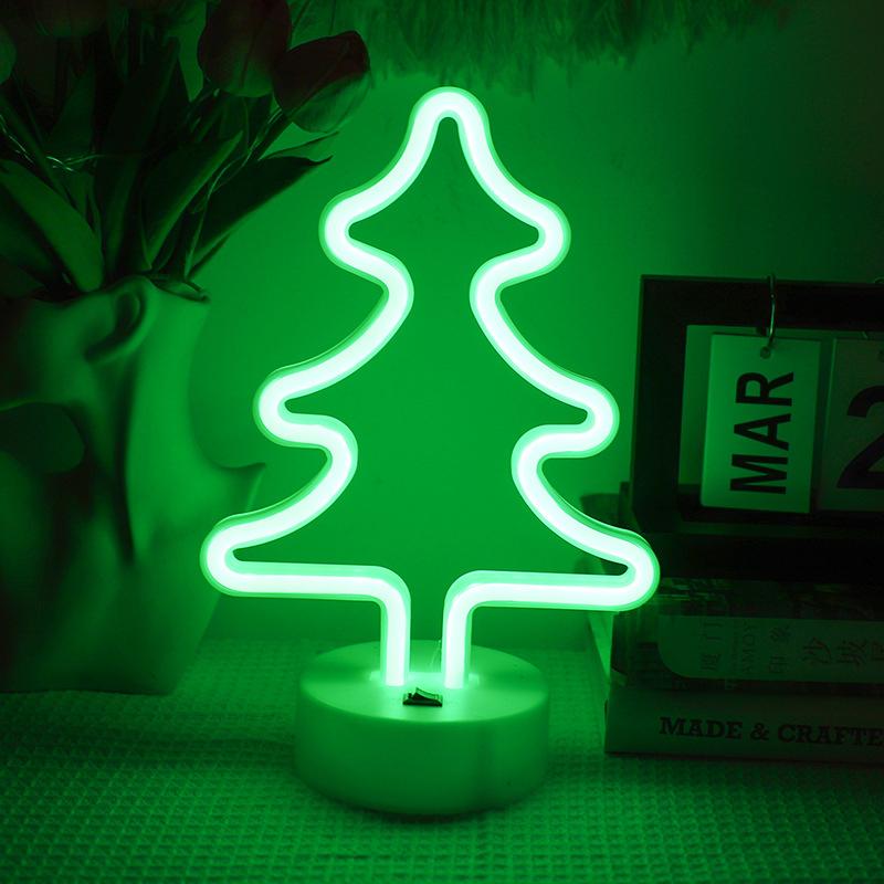 LED Table Lamp Cactus Vibrant Neon Lights Battery/USB Bedroom Birthday Wedding Christmas Tree Party Decoration Gifts for Boys