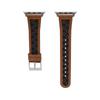 Loideu [Apple Watch Compatible] Two-Tone Canvas Brown Leather Strap Ll2S22802Psn