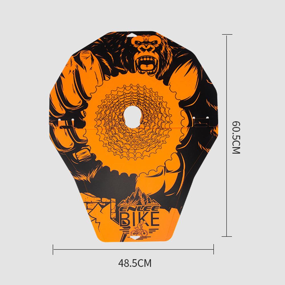 

ENLEE Bicycle Disc Brake Cover Heat Resistant Wear Resistant Mountain Bike Washer Cover Simple Dazzle Print Washing Orange-4