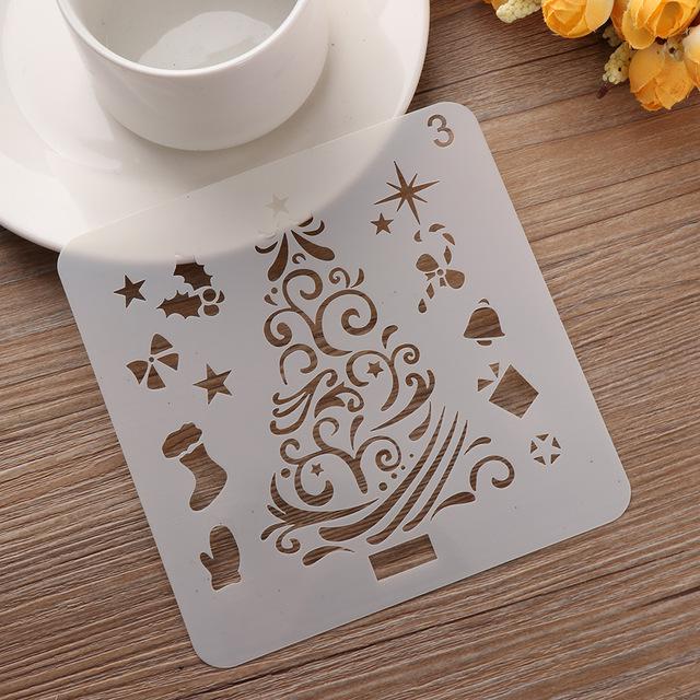 

Рождественский рисунок, аэрограф, трафарет для рисования, детский подарок, сделай сам, ремесленный декор, скрапбукинг 03