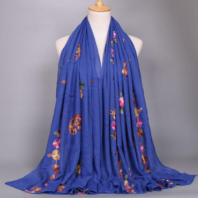 Women Fashion Plain Beige Stitch Cashew Floral Viscose Shawl Long Soft Wrap Neck Snood Pashmina Headband Muslim Hijab Sjaal