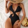 2025 Europäischer & Amerikanischer Schlankheits-Einteiler mit Ausschnitt, Sexy Bikini für Frauen