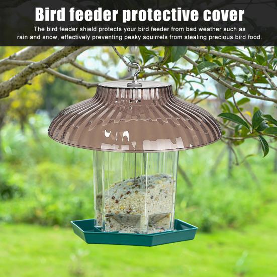 Plastic Protective Dome Cover for Hanging Birds Feeder Weatherproof Hummingbird Feeder Rain Guard Squirrel Baffle for Outside