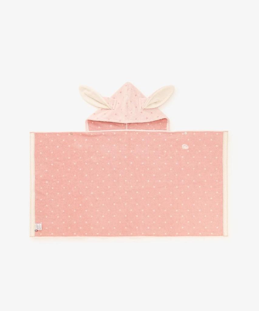 Afternoon Tea Living HY32 Rabbit Hooded Bath Towel, Pink