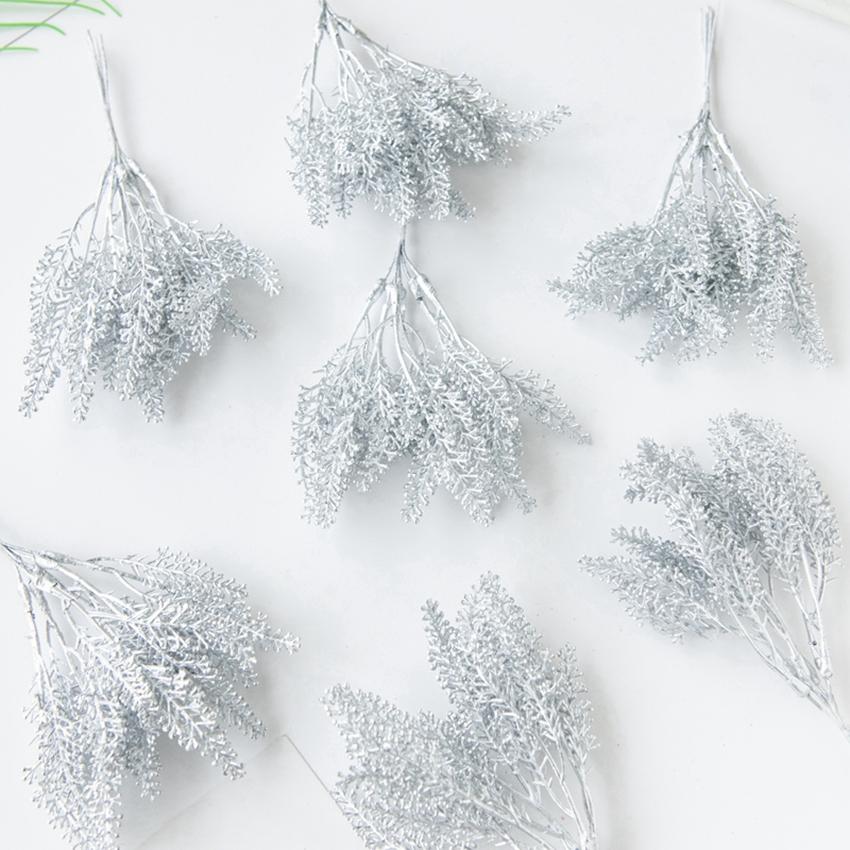 6Pcs Golden Fake Wheat Ear For Christmas Tree Decoration Home Wedding Arch Accessories Autumn Artificial Plant Photography Props