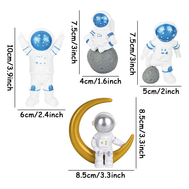 Outer Space Cake Topper Children Kids Birth Party Decor Astronaut Cakes Ornament Spaceman Universe Birthday Cake Decoration