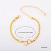 Europe and the United States Popular Hot-selling Anklet Fashion Flat Chain Double Love Ankle Beach Foot Jewelry Bracelet Jewelry
