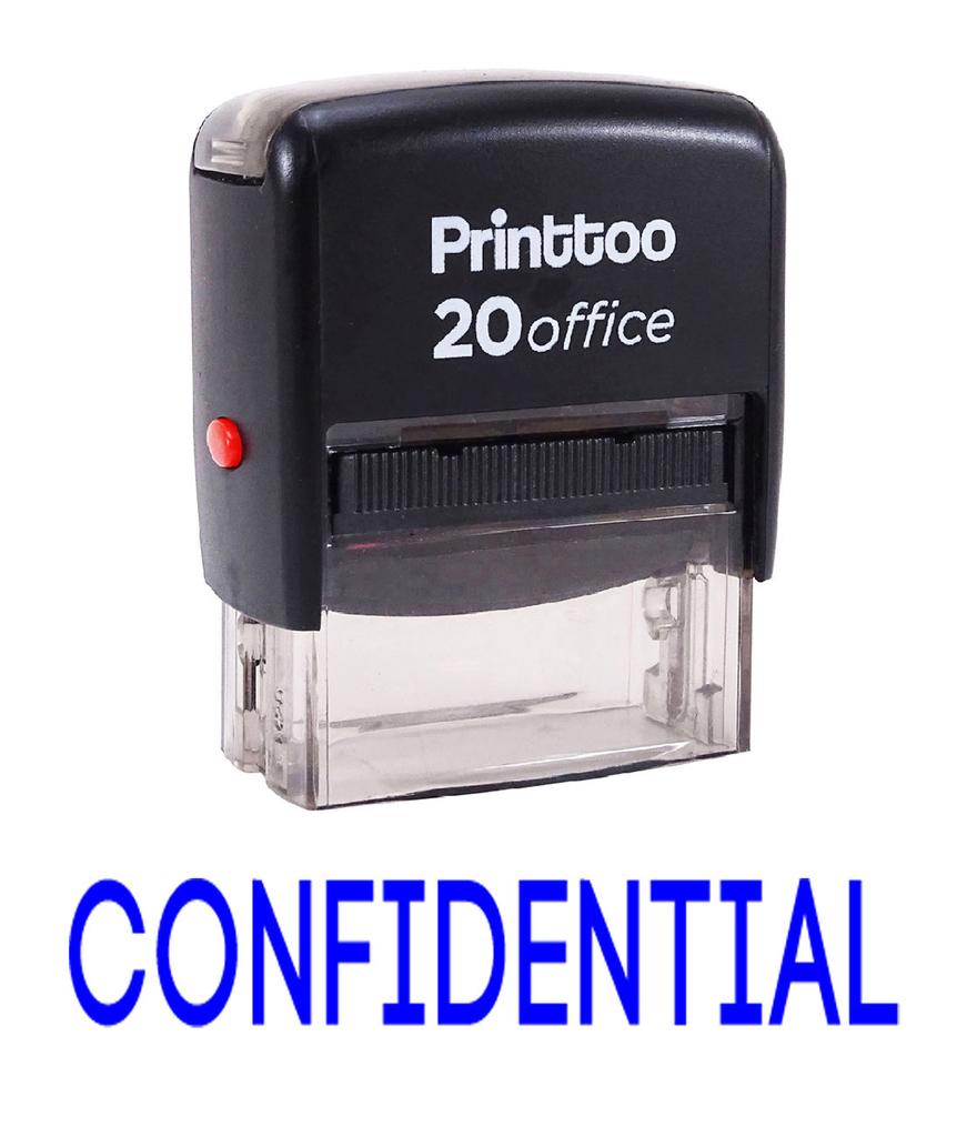 Printtoo Rubber Stamp Office Stationary CONFIDENTIAL Self Inking Custom