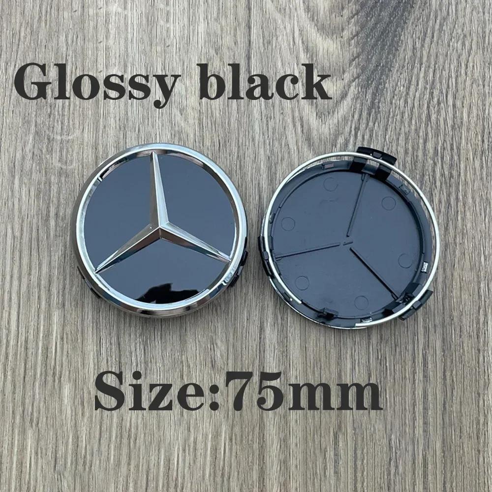 

C200 E200 For Mercedes Benz 4pcs ABS 75mm Car Rims Hubcaps Wheel Center Caps For Mercedes Benz AMG C E S GLE CLC Class W204 W22