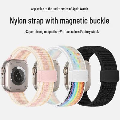 Compatible Apple iWatch Magnetic Buckle Nylon Band for Series 10/9