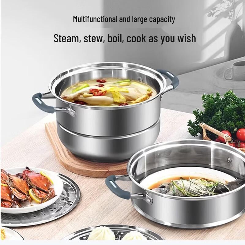 KOBACH 32cm 3-Layer 304 Stainless Steel Steamer Pot