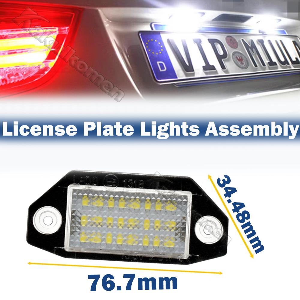 LED License Number plate light For Ford Mondeo MK3 2000-2007 4D/5D 6000K 13.5V White license plate Lamp Light Car Accessories